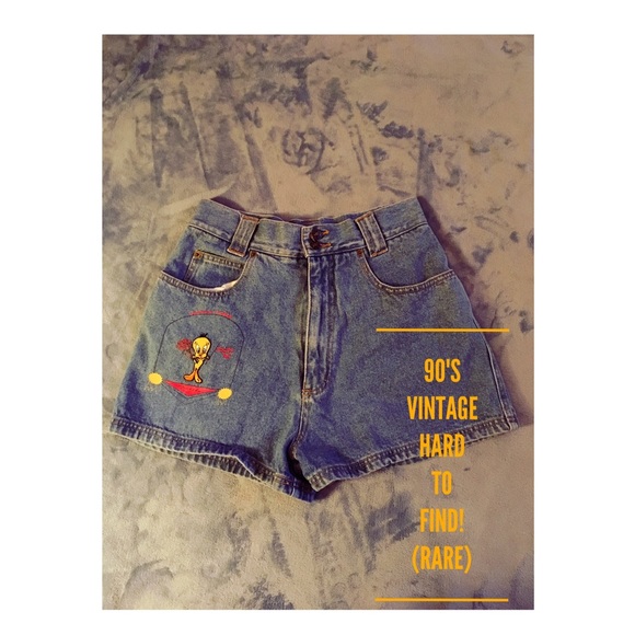RARE original looney toon jean shorts - Picture 1 of 3